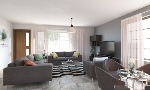 3 Bed Bungalow -ID 3161 - 3161_interior.jpg from Inuua Tujenge house plans with 3 bedrooms and 2 bathrooms. ( bungalow )